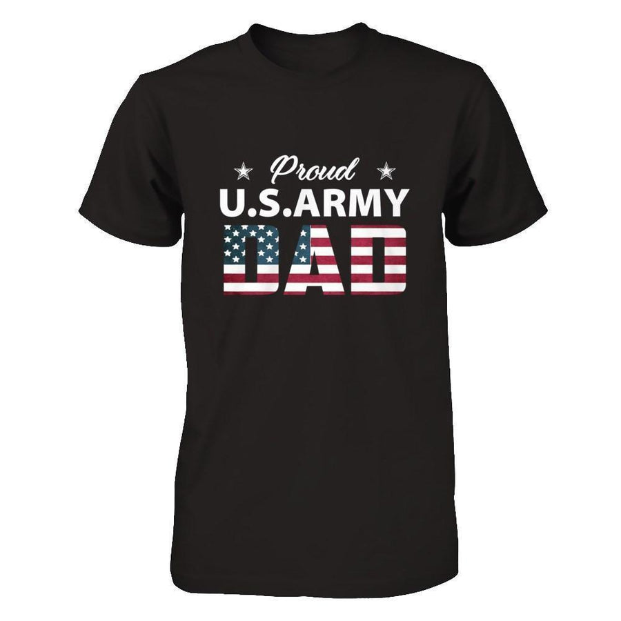 Proud Us Army Dad-T-Shirt & Hoodie-Premium T-Shirt-Black