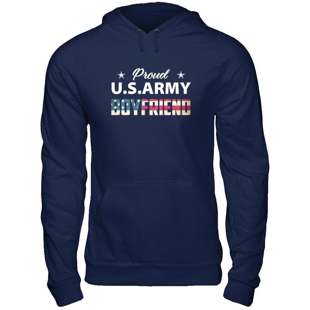 Proud Us Army Boyfriend-T-Shirt & Hoodie-Pullover Hoodie-Navy
