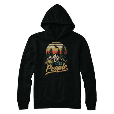 Camping I Hate People Camper Lovers-T-Shirt & Hoodie-Pullover Hoodie-Black
