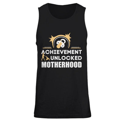 Achievement Unlocked Motherhood First Time Mom-T-Shirt & Hoodie-Unisex Tank-Black