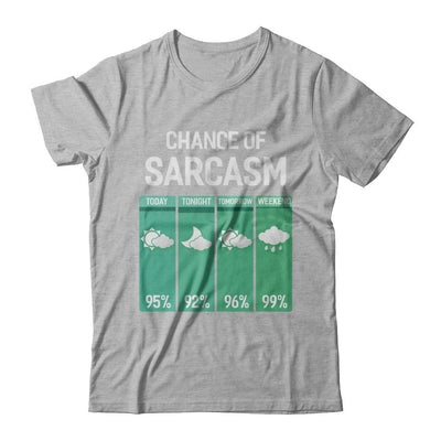 Chance Of Sarcasm Funny Rain Weather-T-Shirt & Hoodie-Premium T-Shirt-Heather Gray