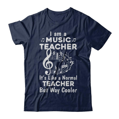 I Am A Music Teacher Proud Funny Music Teacher-T-Shirt & Hoodie-Classic T-Shirt-Navy