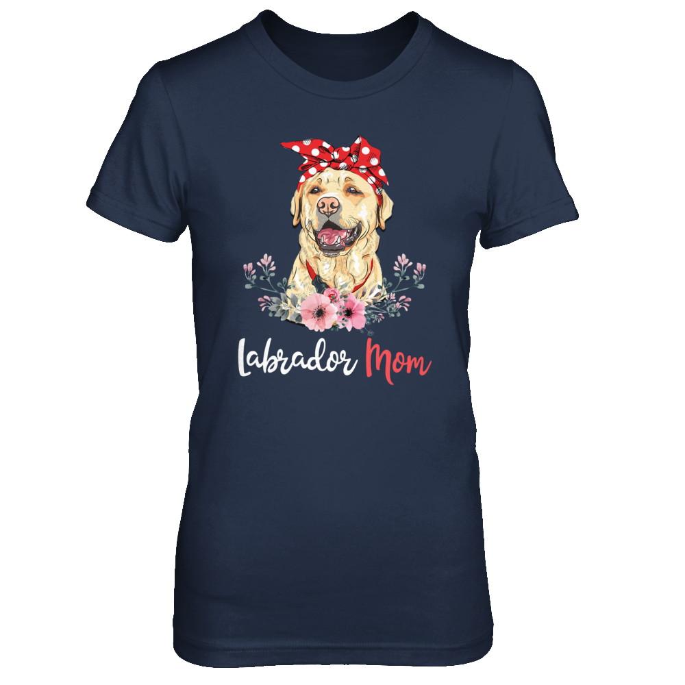 Labrador Mom Gift For Women Dog Lover-T-Shirt & Hoodie-Women's T-Shirt-Navy