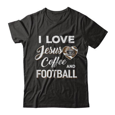 I Love Jesus Coffee & Football-T-Shirt & Sweatshirt-Premium T-Shirt-Black