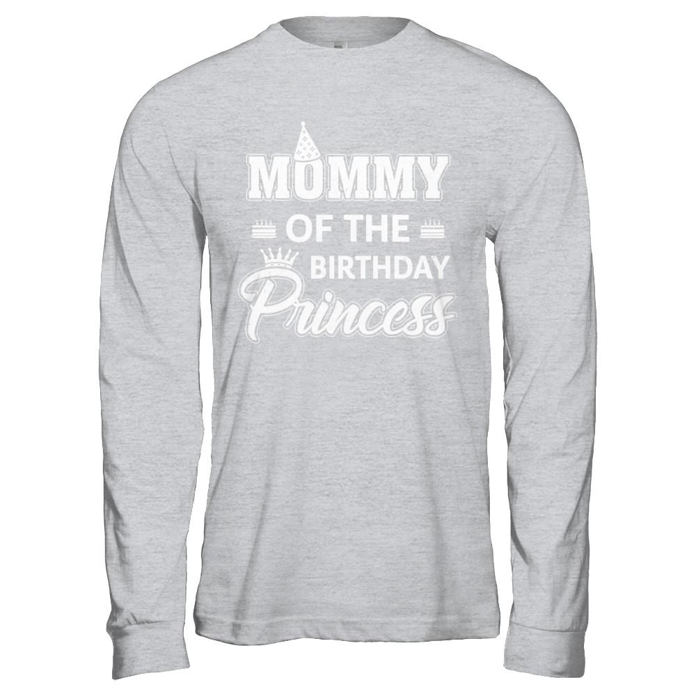 Mommy Of The Birthday Princess Mothers Day-T-Shirt & Hoodie-Long Sleeve T-Shirt-Sport Grey