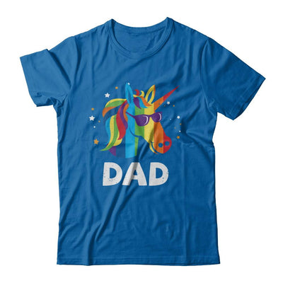 LGBT Pride Lesbian Gay Proud Dad Unicorn-T-Shirt & Hoodie-Classic T-Shirt-Royal