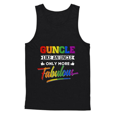 Guncle Gay Uncle More Fabulous Lgbt Rainbow-T-Shirt & Hoodie-Unisex Tank-Black