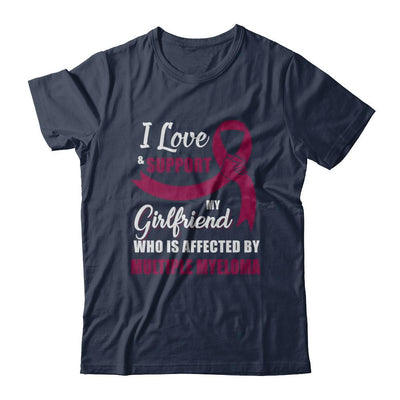 Multiple Myeloma Awareness Support Burgundy Girlfriend Boyfriend-T-Shirt & Hoodie-Classic T-Shirt-Navy