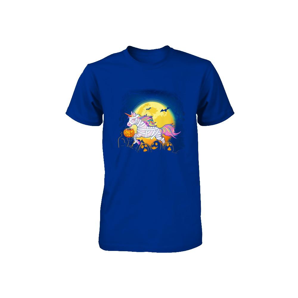 Halloween Pumpkin Unicorn Gift For Kids Girls Youth-Youth Shirt-