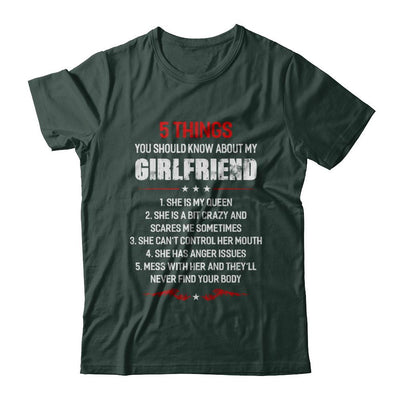 5 Things You Should Know About My Girlfriend Boyfriend-T-Shirt & Hoodie-Classic T-Shirt-Forest Green