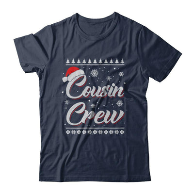 Matching Family Christmas Cousin Crew Ugly Sweater-T-Shirt & Hoodie-Classic T-Shirt-Navy