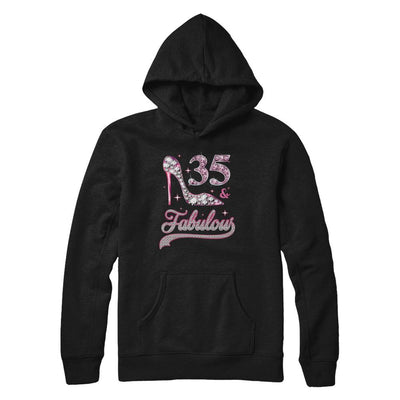 35 And Fabulous 35 Years Old 1986 35th Birthday Gift-T-Shirt & Hoodie-Pullover Hoodie-Black