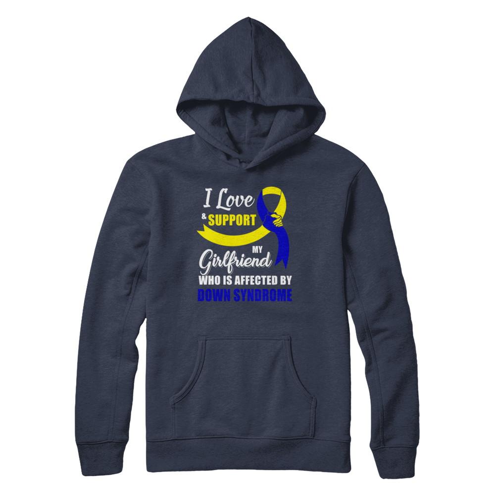 Down Syndrome Awareness Support Yellow Blue Girlfriend Boyfriend-T-Shirt & Hoodie-Pullover Hoodie-Navy