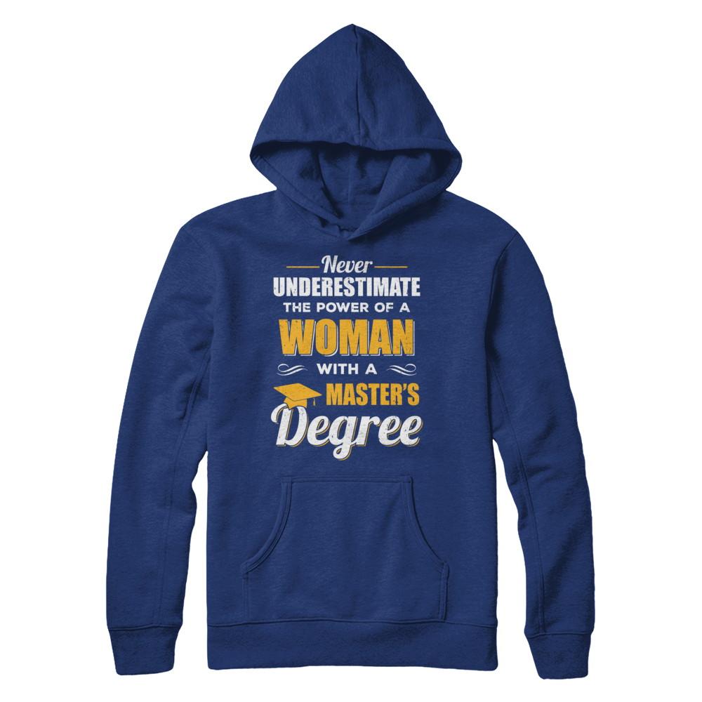 Funny Woman With A Masters Degree Graduation Gift-T-Shirt & Hoodie-Pullover Hoodie-Deep Royal