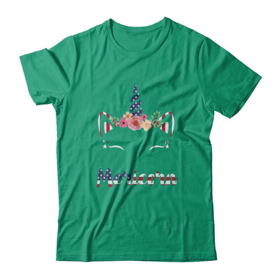 Independence Day Patriotic 4Th Of July Cat Unicorn Mericorn-T-Shirt & Hoodie-Classic T-Shirt-Kelly Green