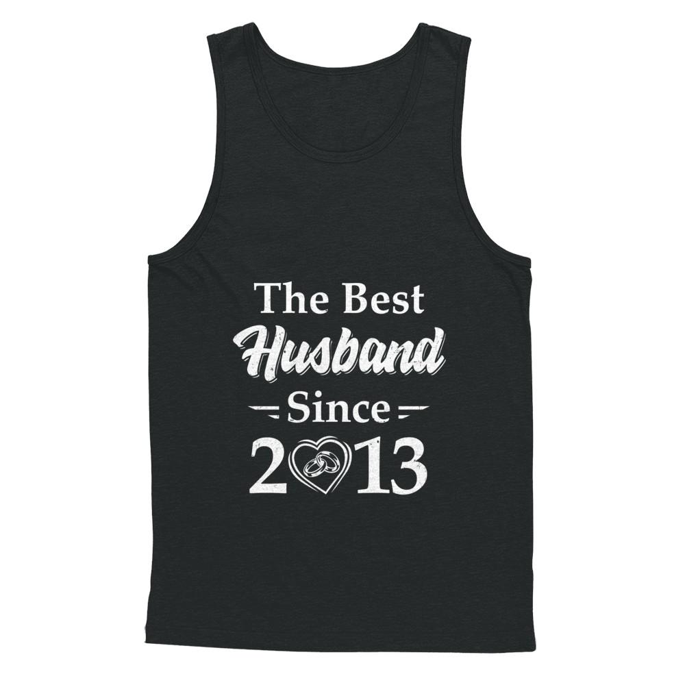 8th Married Together Anniversary Since 2013 Wife Husband-T-Shirt & Hoodie-Unisex Tank-Black