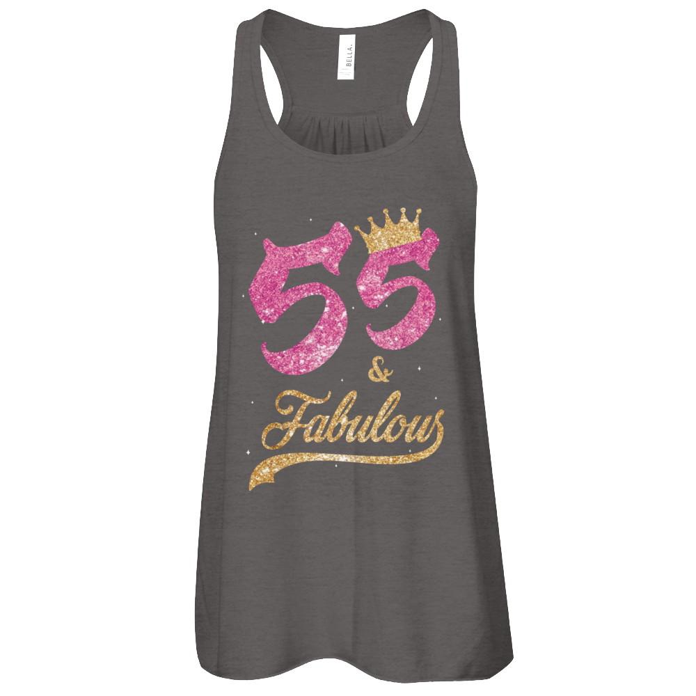 55 And Fabulous 1966 55th Birthday Gift-T-Shirt & Tank Top-