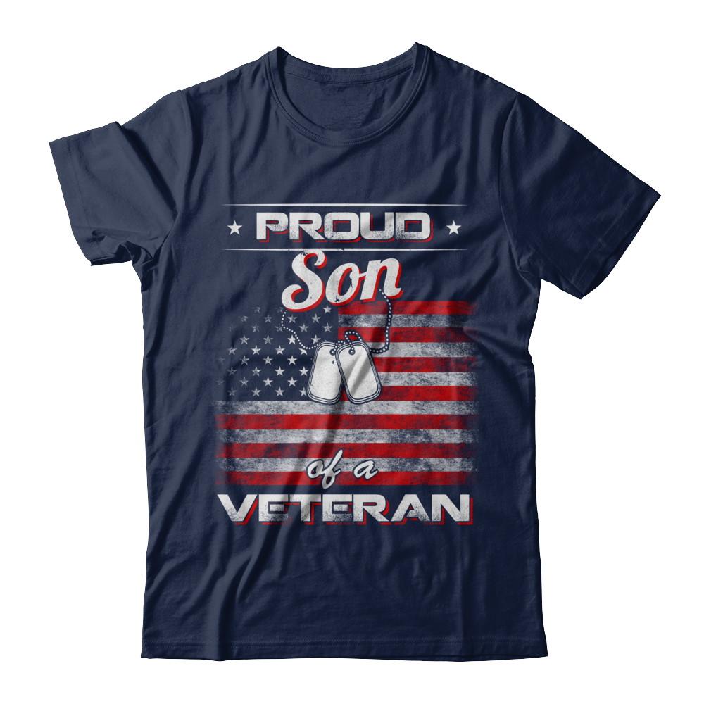 Proud Son Of A Veteran-T-Shirt & Hoodie-Classic T-Shirt-Navy
