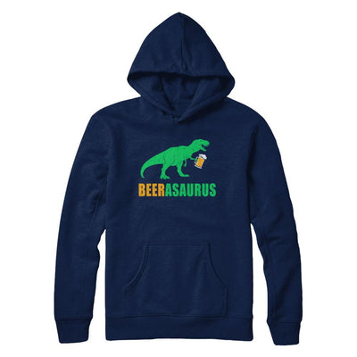 Beerasaurus Funny International Beer Day Dinosaur Gift-T-Shirt & Hoodie-Pullover Hoodie-Navy