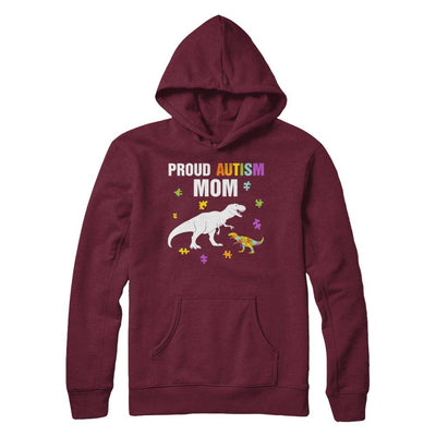 Proud Autism Mom T-Rex Dinosaur Autism Awareness-T-Shirt & Hoodie-