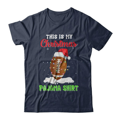 This Is My Christmas Pajama Xmas Football Santa-T-Shirt & Sweatshirt-Classic T-Shirt-Navy