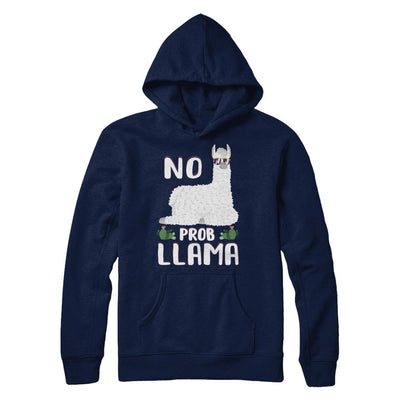 No Prob Llama No Drama Mama Alpaca Llamacorn-T-Shirt & Hoodie-Pullover Hoodie-Navy
