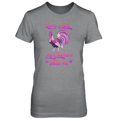 Rise Castle Sorry I Cant My Chickens Need Me-T-Shirt & Tank Top-Women's T-Shirt-Sport Grey