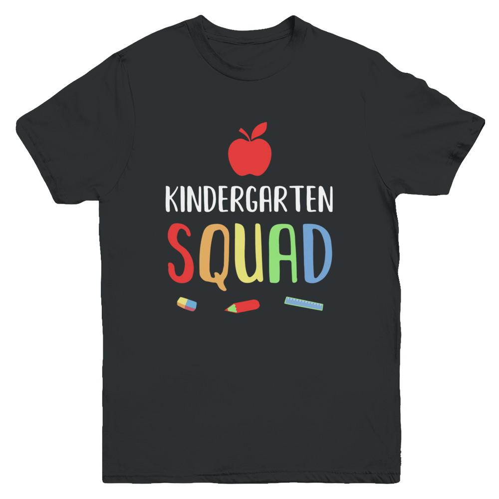 Kindergarten Squad Back To School Teacher Gift Youth-Youth Shirt-Youth T-Shirt-Black
