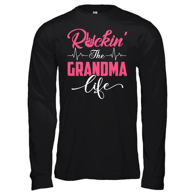 Rockin' The Grandma Life-T-Shirt & Hoodie-Long Sleeve T-Shirt-Black