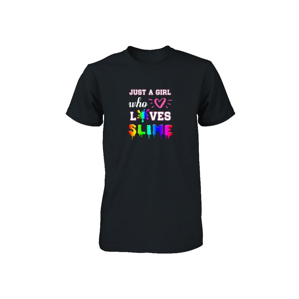 Just A Girl Who Loves Slime Youth-Youth Shirt-Toddler T-Shirt-Black