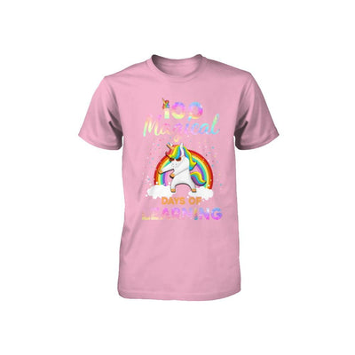 100 Magical Days of Learning Flossing Unicorn Youth-Youth Shirt-Toddler T-Shirt-Pink