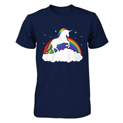 Totally Straight Unicorn Rainbow Gay Pride-T-Shirt & Hoodie-Classic T-Shirt-Navy
