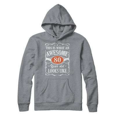 Vintage This Is What An Awesome 80 Year Old 1941 Birthday-T-Shirt & Hoodie-Pullover Hoodie-Light Steel