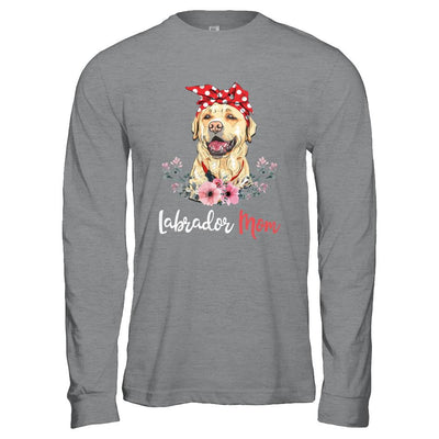Labrador Mom Gift For Women Dog Lover-T-Shirt & Hoodie-Long Sleeve T-Shirt-Sport Grey
