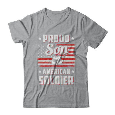 Proud Son Of A Soldier Army Dad Mom Veteran-T-Shirt & Hoodie-Classic T-Shirt-Sport Grey