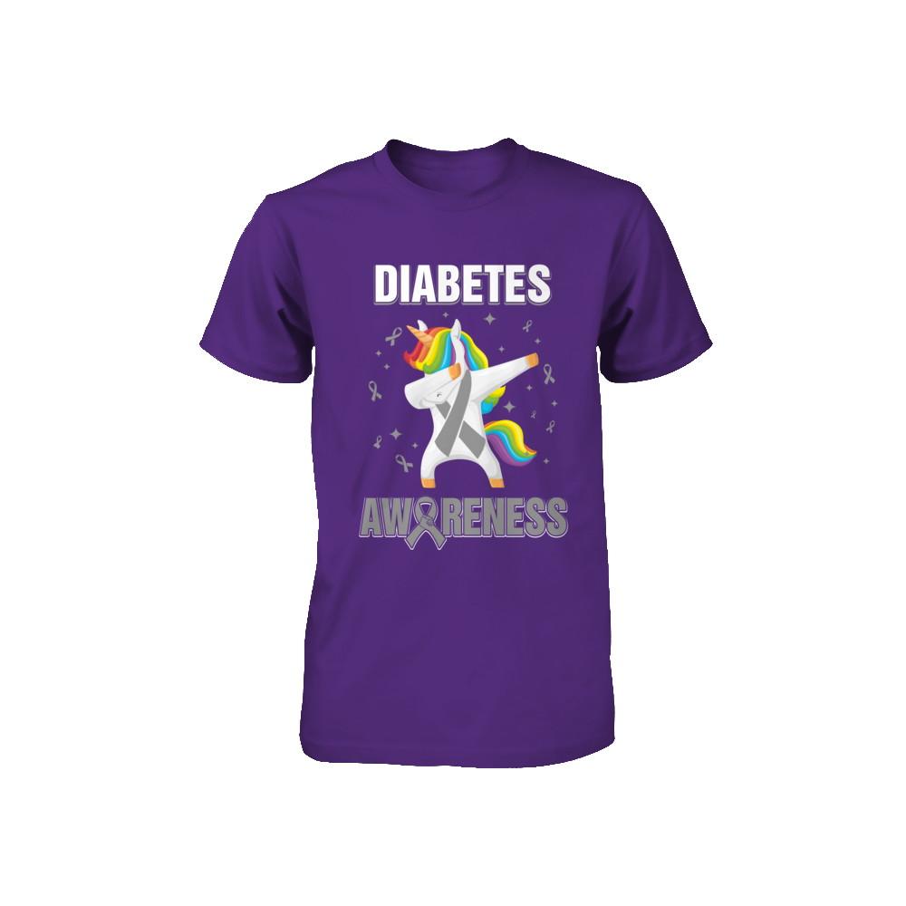Inspirational Diabetes Awareness Unicorn Support Youth-Youth Shirt-