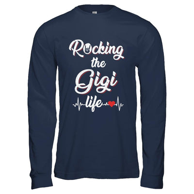 Rocking The Gigi Life Mothers Day Gifts-T-Shirt & Hoodie-Long Sleeve T-Shirt-Navy