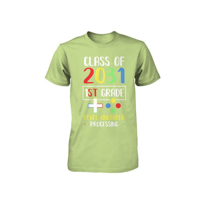 Class Of 2031 1st Grade Level Unlock Gaming Back Go School Youth-Youth Shirt-Toddler T-Shirt-Key Lime