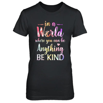 Autism In A World Where You Can Be Anything Be Kind-T-Shirt & Hoodie-Women's T-Shirt-Black