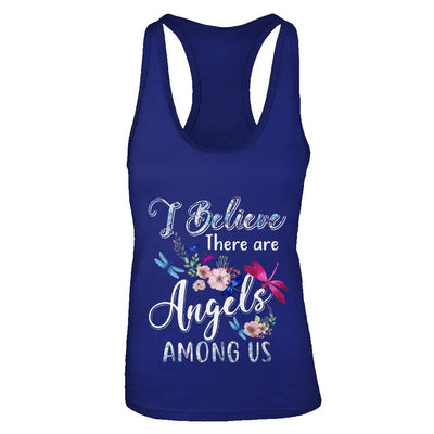 I Believe There Are Angels Among Us Dragonfly-T-Shirt & Tank Top-Women's Ideal Racerback Tank-Royal