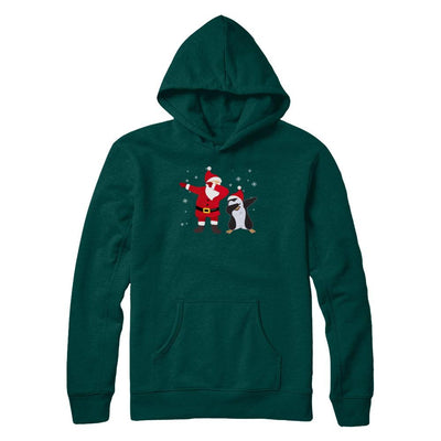 Dabbing Santa Penguin Funny Dab Dance Christmas Gift-T-Shirt & Hoodie-Pullover Hoodie-Deep Forest