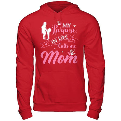 My Purpose In Life Calls Me Mom-T-Shirt & Hoodie-Pullover Hoodie-Red