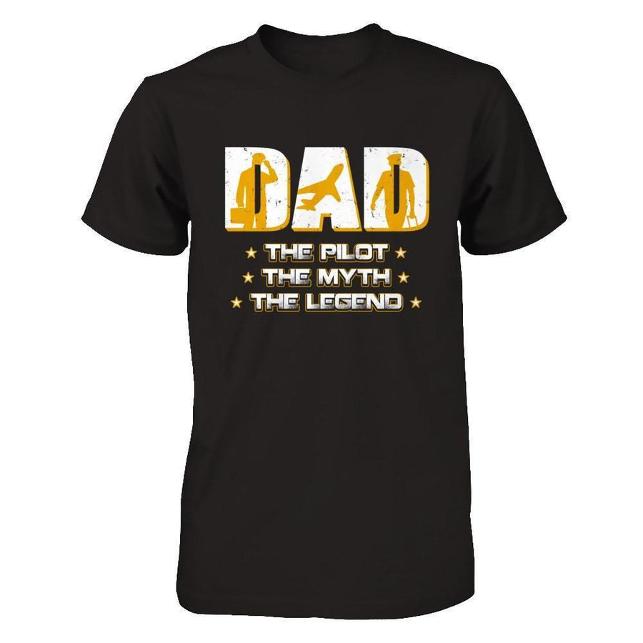 Dad The Pilot The Myth The Legend-T-Shirt & Hoodie-Classic T-Shirt-Black