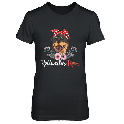 Rottweiler Mom Gift For Women Dog Lover-T-Shirt & Hoodie-Women's T-Shirt-Black