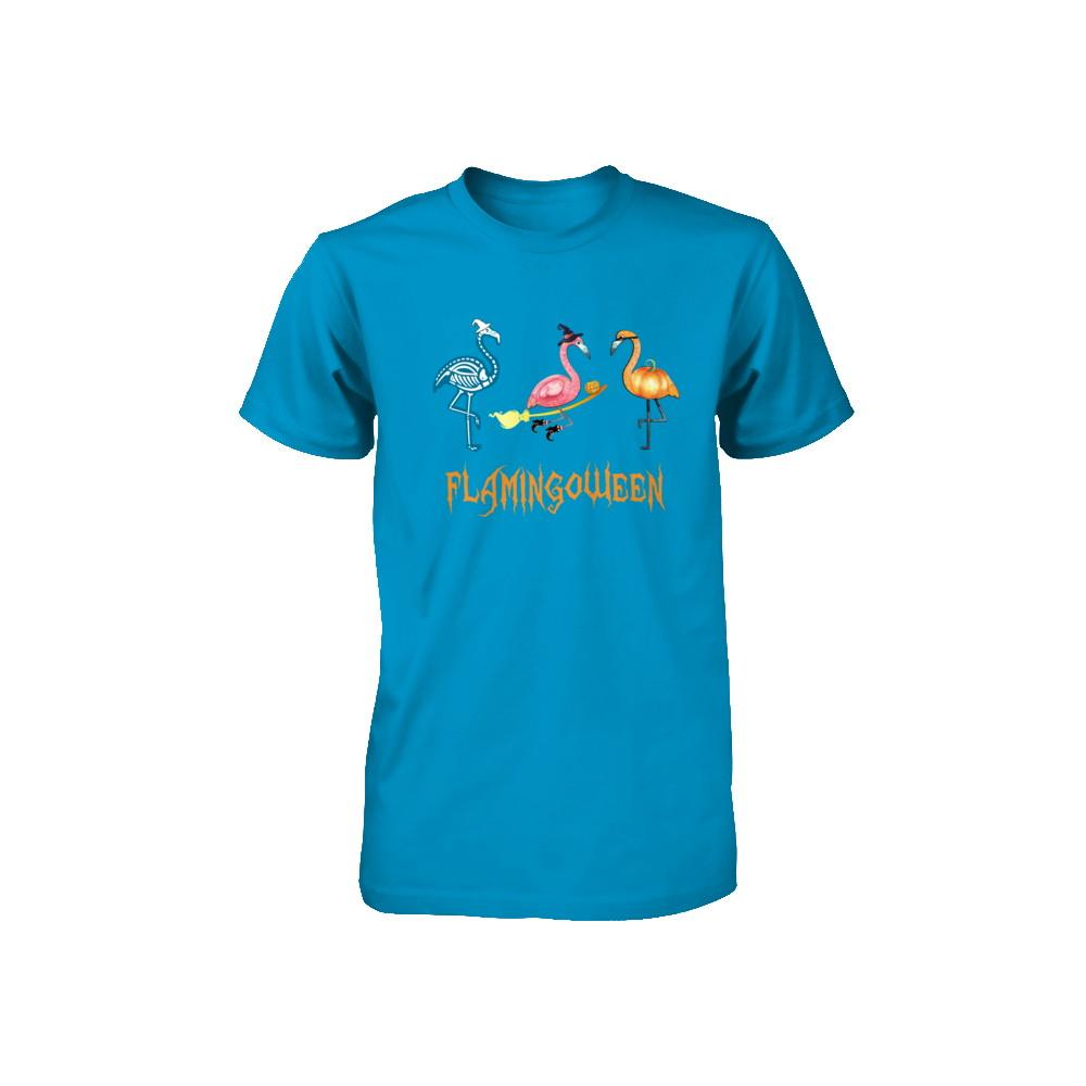Funny Flamingo Halloween Flamingoween Youth-Youth Shirt-