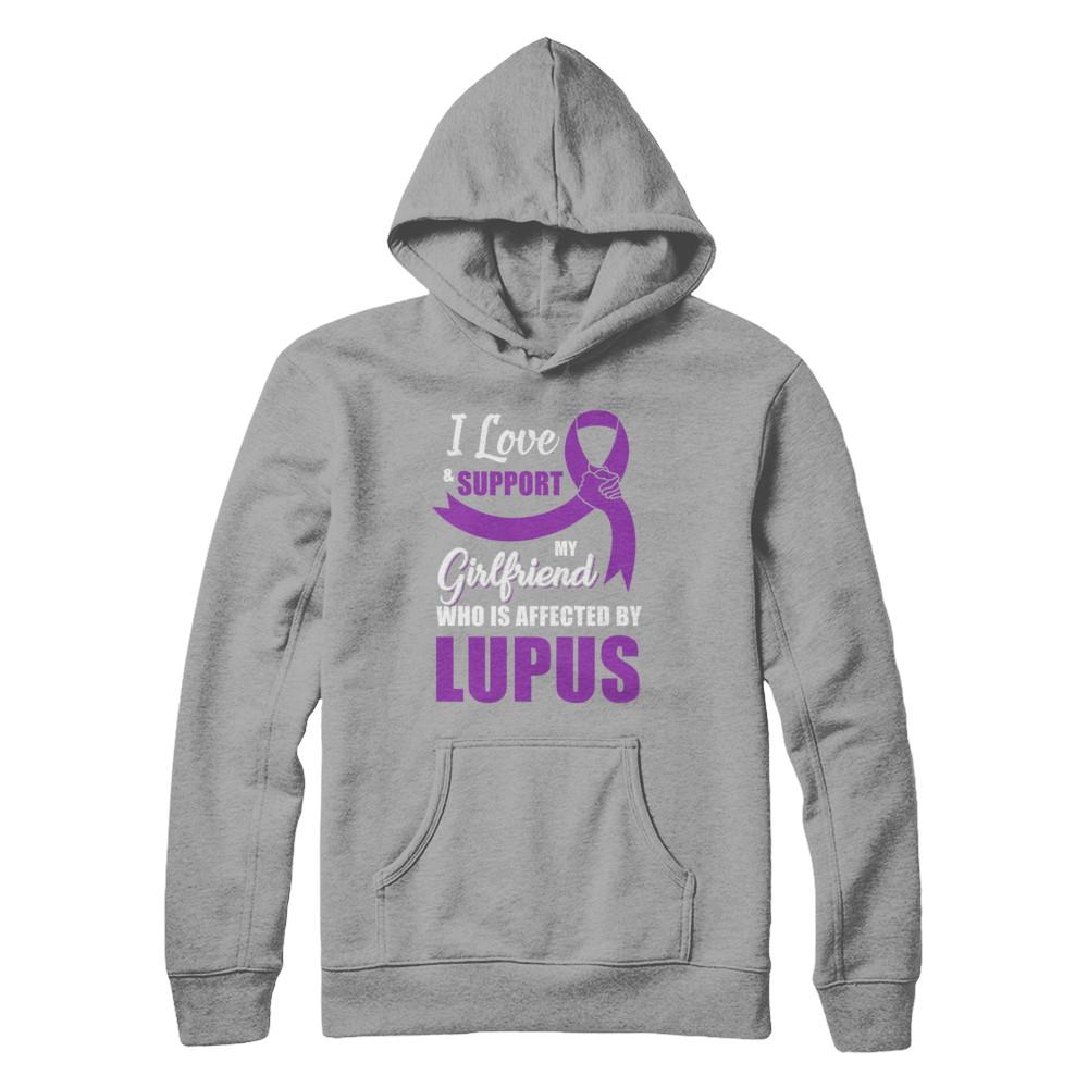 Lupus Awareness Support Purple Girlfriend Boyfriend-T-Shirt & Hoodie-Pullover Hoodie-Light Steel