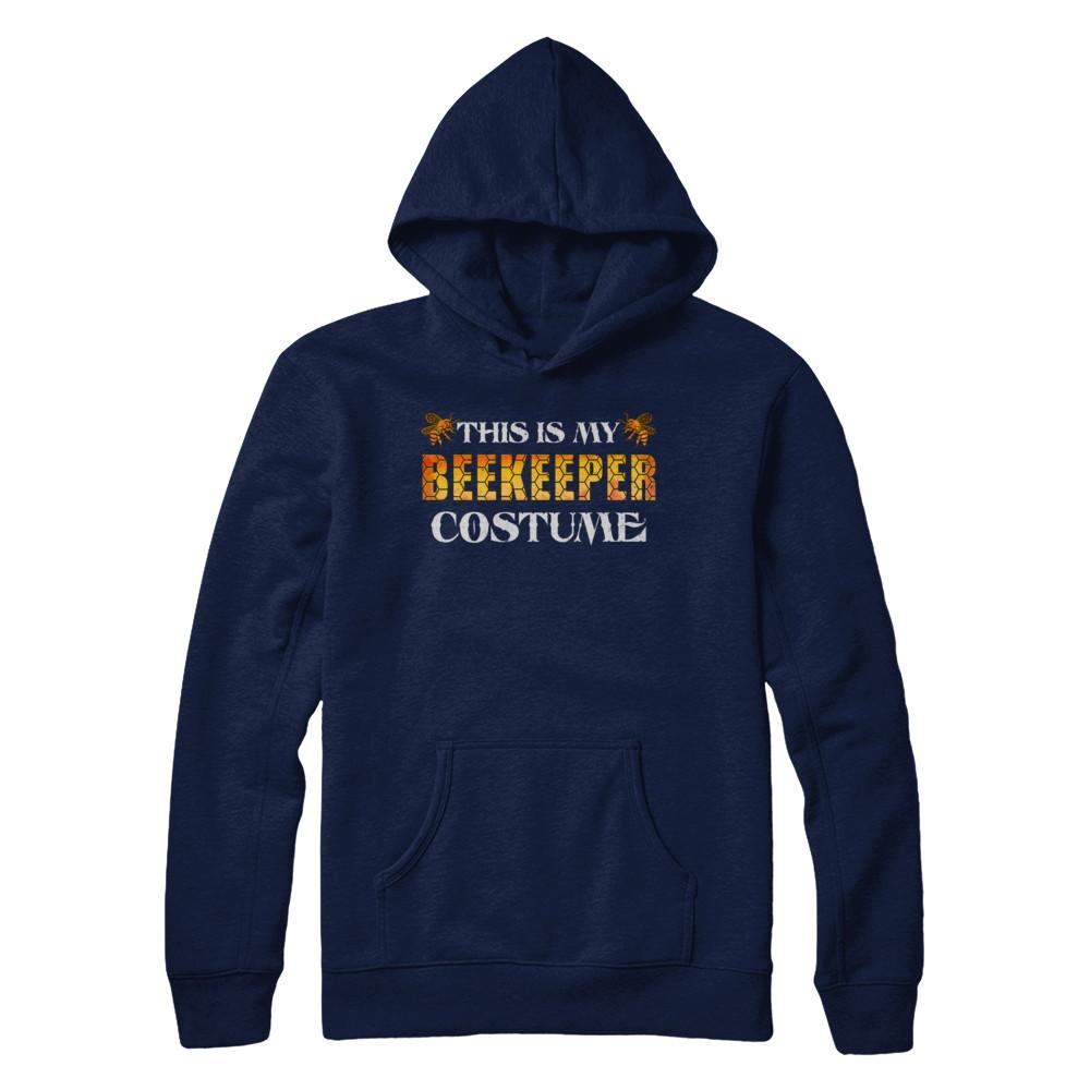 This Is My Beekeeper Costume Funny Halloween-T-Shirt & Hoodie-Pullover Hoodie-Navy