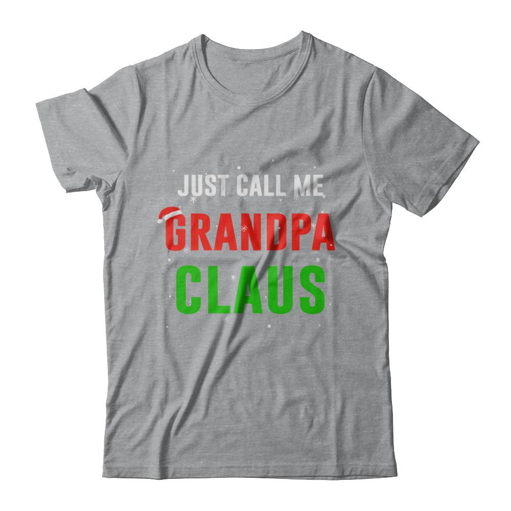 Santa Grandpa Claus Matching Family Christmas Pajamas-T-Shirt & Sweatshirt-Classic T-Shirt-Sport Grey