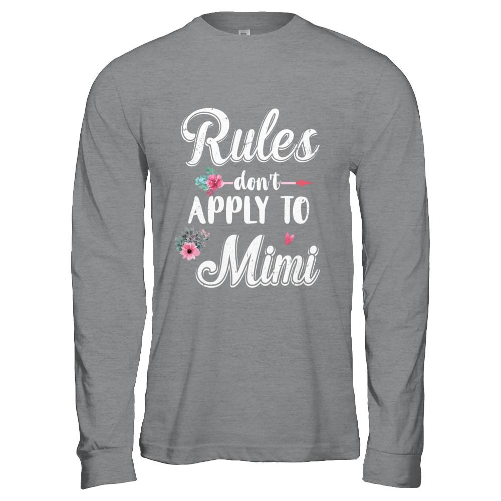Grandmother Rules Don't Apply To Mimi-T-Shirt & Hoodie-Long Sleeve T-Shirt-Sport Grey