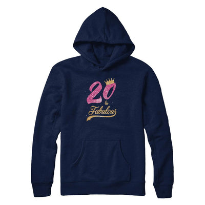 20 And Fabulous 2001 20th Birthday Gift-T-Shirt & Tank Top-Pullover Hoodie-Navy